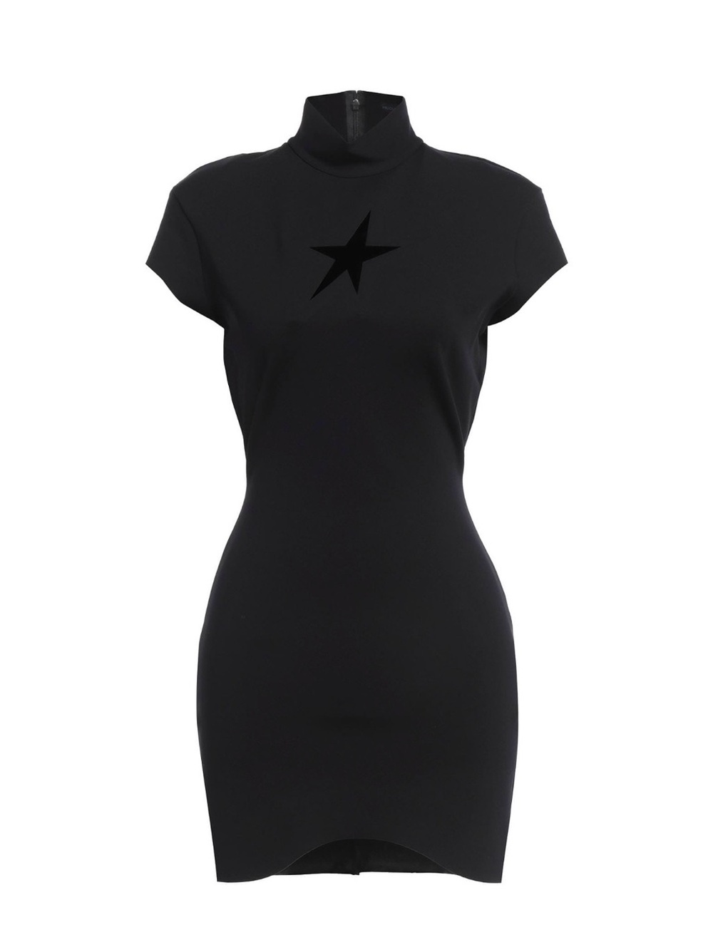 Mugler Black Star-Accent Mini Bodycon Dress - Picture 1 of 4